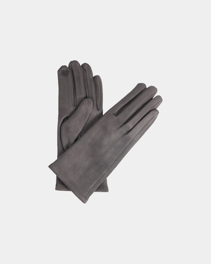 Anthracite Stretch Gloves Suedine