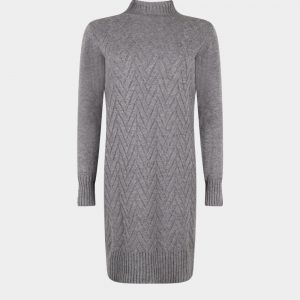 knitted dress grey