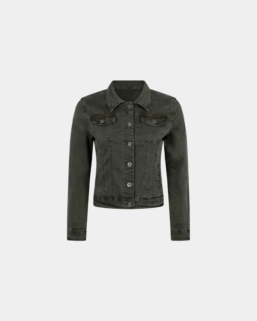 army green jeans jacket