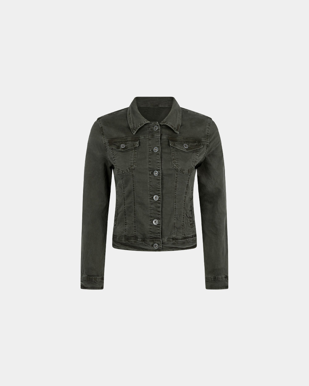 army green jeans jacket