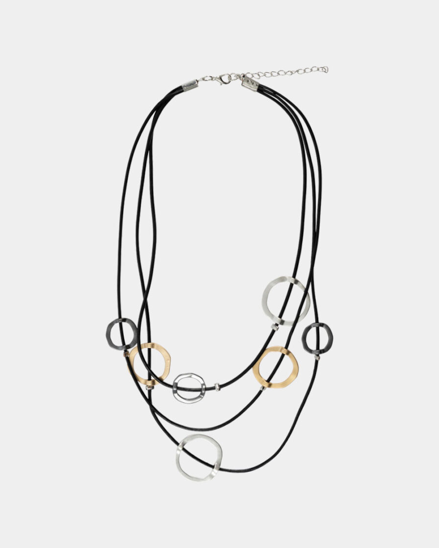 mix gold & silver metal necklace
