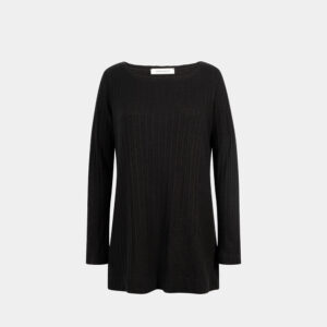 black tunic sweater front