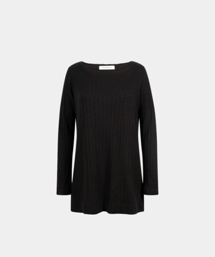 black tunic sweater front