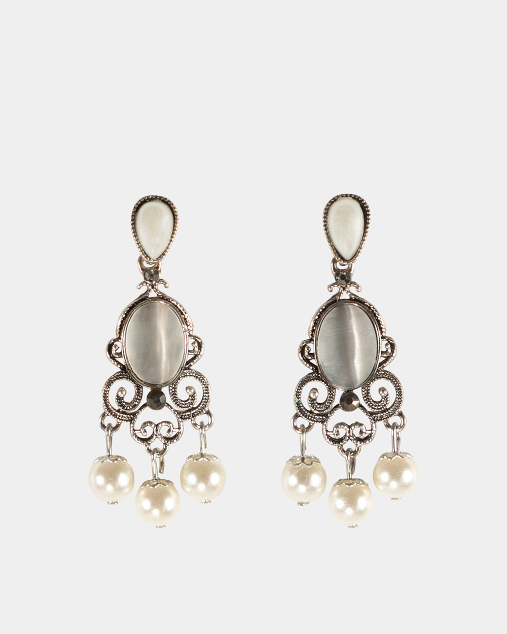 old silver color hanging earrings