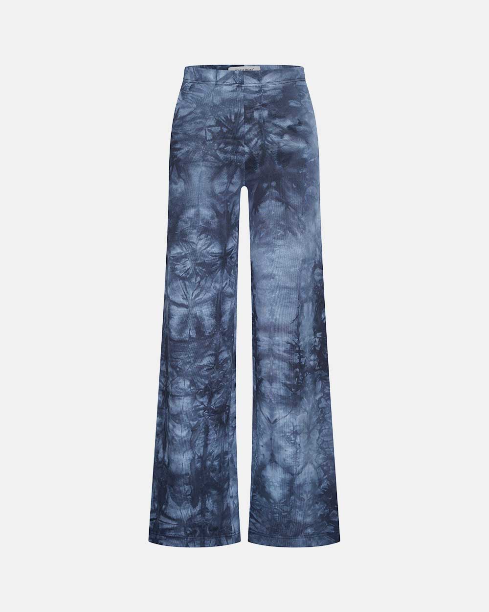 blue flared pants
